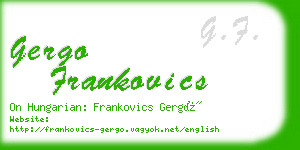 gergo frankovics business card